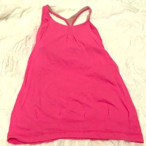 Hot pink tank w bra